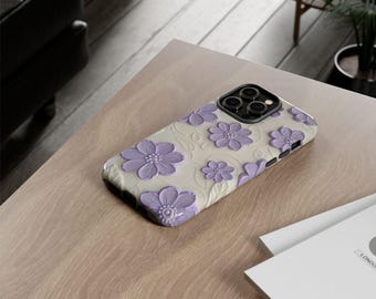 Lavender Blossom Phone Case – Floral Design Phone Case Cover for iPhone 17 16 15 14 13 12 Pro Max & Samsung Galaxy S25 S24 S23 S22 Ultra