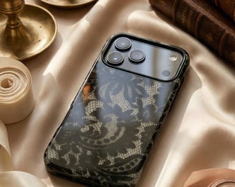 Romantic Lace Phone Case – Elegant Floral Pattern – iPhone & Samsung – Gift for Her + Free Wallpaper