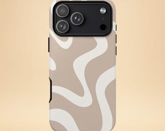 Retro Swirl Phone Case – Y2K Aesthetic – Clean Girl Design – iPhone & Samsung Case – Gift for Her