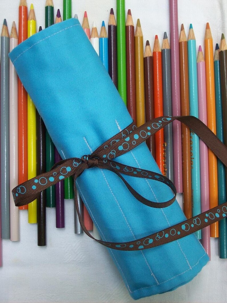 Colored Pencil Brush or Utensil Roll Case Etsy