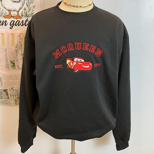 Cars McQueen & Friends Embroidered Sweatshirt, Cartoon Characters Hoodie, Trending Crewneck, Gift For Him, Couple Gift ESN803.H