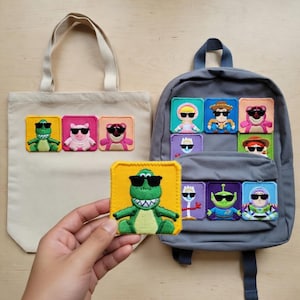 Broderade Toy Story-märken, Woody Friends solglasögon stryk-på-applikation