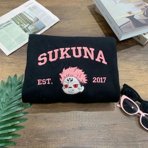 JJK Character Sweatshirt, Anime Embroidered Sweatshirt, Manga Character Hoodie, Gift For Fans, Gift For Him, Anime Lover Gift ESH364