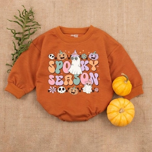 Spooky Season Romper- Groovy Halloween Baby Bodysuit-Halloween Baby Clothes-First Halloween Outfit-Halloween Baby Clothes- Halloween Costume