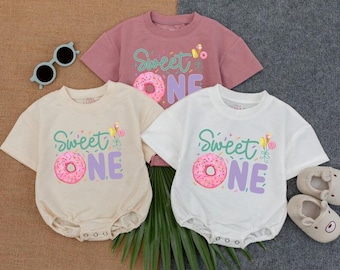 Sweet One Ice Cream Birthday Bubble Romper, One Year Old Gift, Toddler Birthday Gift, First Birthday Romper, Cute Baby Girl