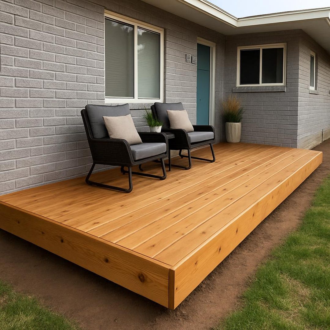 DIY Wood Deck Plans: Backyard Patio Construction (PDF Download) - Etsy ...