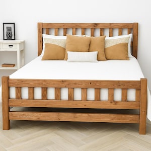 Full Size Bed Plan PDF | DIY Platform Bed Frame Blueprints with Headboard & Footboard