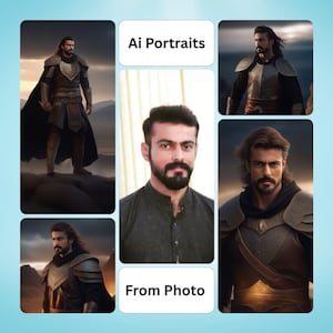 Custom Fantasy Warrior Portrait | AI-Generated Medieval Character Art | Digital Download Hero Artwork for Gamers & RPG Fans