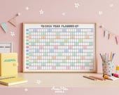 2026 Large Wall Calendar, Full Year at a Glance, 365 Days on One Page, Digital Download PDF
