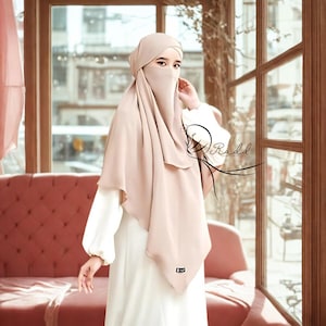 Instant French Khimar Crinkle, Hijab for Women, Muslim Hijab, Modest Wear, Headscarf for Women, Scarf, Islamic Hijab, Gift for Her RAD15