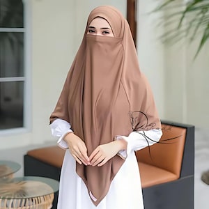 French Khimar Instant Jersey, Hijab for Women, Muslim Hijab, Modest Wear, Headscarf for Women, Scarf, Islamic Hijab, Gift for Her RAD07