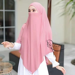 French Khimar Instant Jersey, Hijab for Women, Muslim Hijab, Modest Wear, Headscarf for Women, Scarf, Islamic Hijab, Gift for Her RAD08