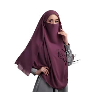 Khimar 3 Layer Instant Hijab, Hijab for Women, Muslim Hijab, Modest Wear, Headscarf for Women, Scarf, Islamic Hijab, Gift for Her RAD04