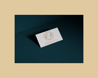 Wedding Couple Monogram Label | Editable Canva Template | Personalized Initials Wedding Label | Printable Favor Tag | Instant Download