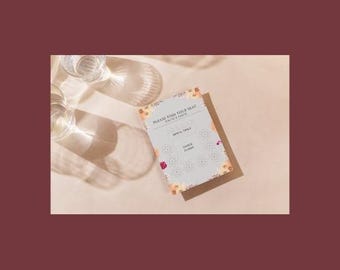Floral Wedding Seating Chart Template | Editable Seating Plan | Printable Wedding Reception Sign | Instant Download