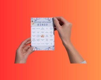 Floral Bridal Shower Bingo Card | Printable Bingo Game | Bridal Shower Activity | Instant Download