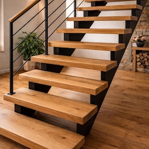 Gradini in legno massello fatti a mano/ Dimensioni personalizzate disponibili