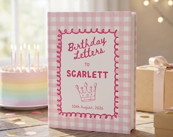 Birthday Letters Notebook Personalized Name Dear Daughter Son Journal Custom Memory Keepsake Baby Shower Gift New Parent Present