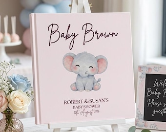 Personalized Baby Shower Guest Book | Baby Memory Keepsake Journal | Custom Advice Book for Mom-to-Be | Sign In Baby Shower Album Gift