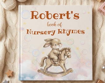 Personalized Nursery Rhymes Book, Custom Name Children’s Storybook, Bedtime Book for Toddler, Baby Shower Present for Boy / Girl