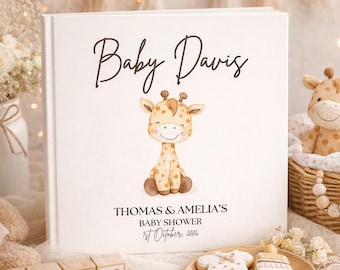 Personalized Baby Shower Guest Book | Keepsake Memory Journal | Advice for Parents-to-Be Sign In Book | Custom Baby Shower Gift Album
