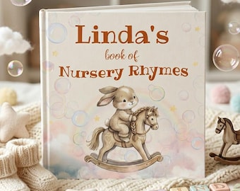 Personalized Nursery Rhymes Storybook, Baby Keepsake Gift, Custom Children’s Book