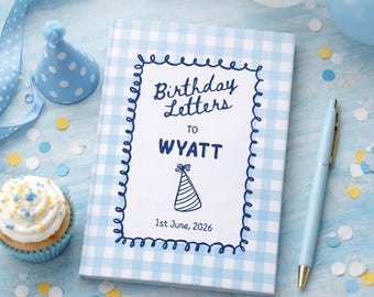 Personalized Birthday Memory Book Journal Custom Name Notebook Letters to Baby New Mom Keepsake Parent Gift Baby Shower Gift