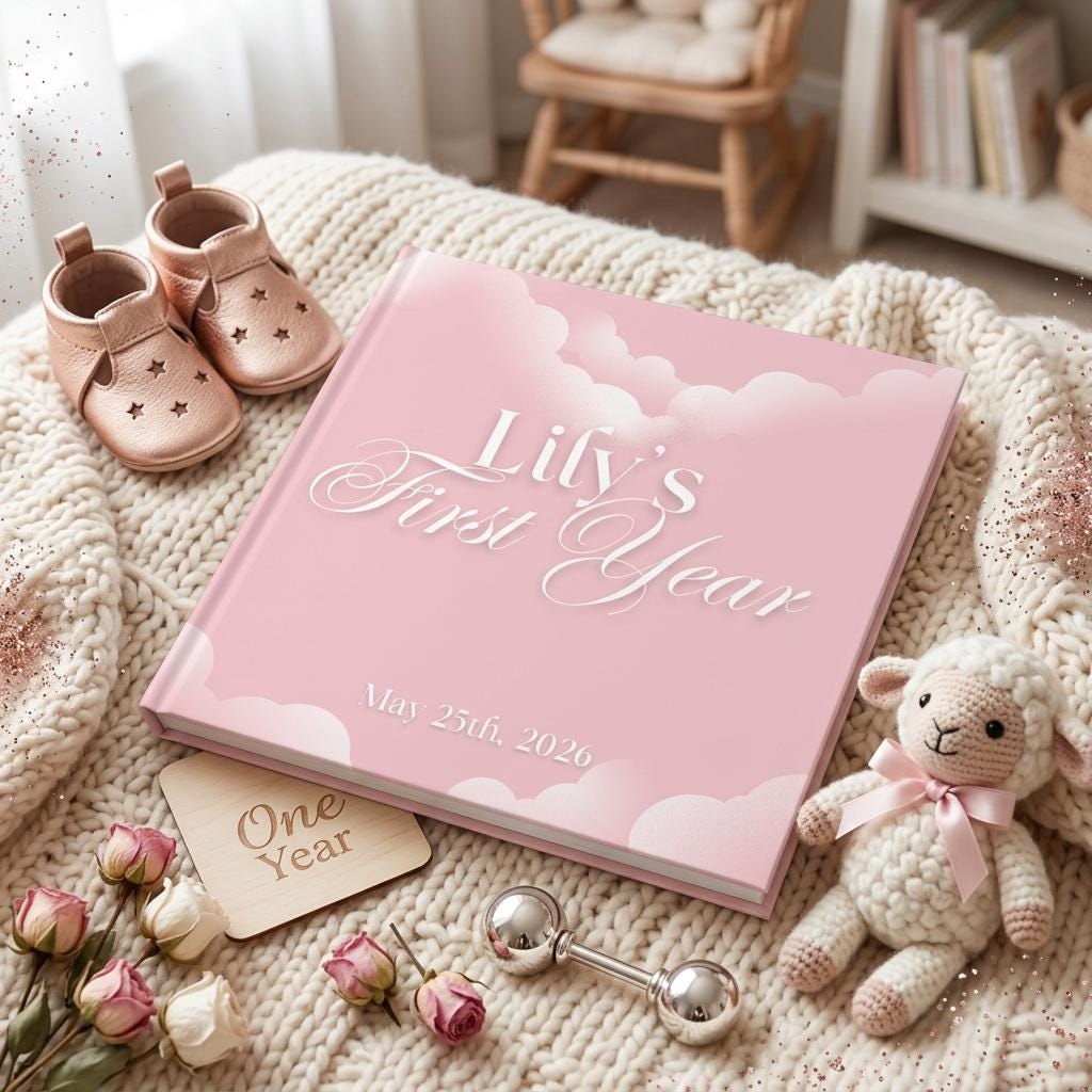 Personalized Baby Memory Book, Custom Baby Keepsake Gift, Baby Shower ...