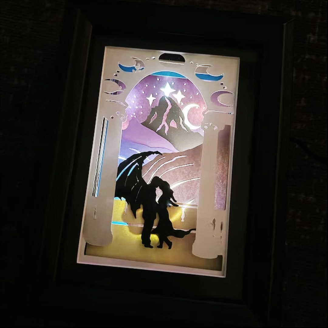Velaris Inspired Light Box Book Nook A Court of Thorns and Roses With