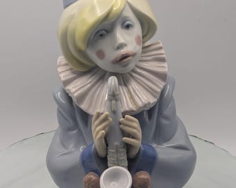 Lladro Sad Note #5586 Clown Saxophone Porcelain Bust Figurine - Etsy