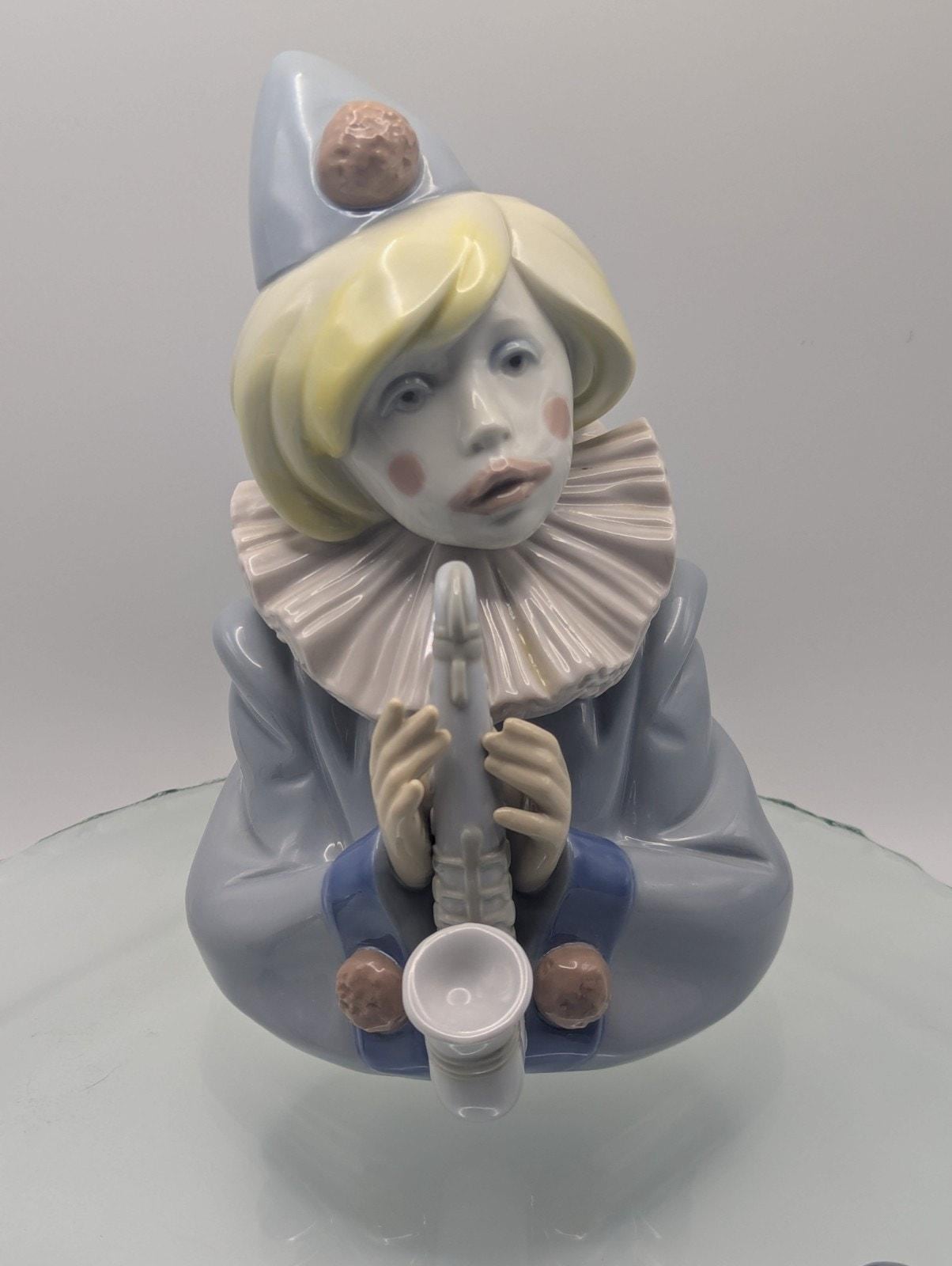 Lladro Sad Note #5586 Clown Saxophone Porcelain Bust Figurine - Etsy
