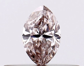 Hellrosa Marquise Diamant - 0,11 ct loser Edelstein