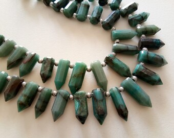 14 mm Naturel Vert Clair Emeraude Jade Ronde Pierres Précieuses Perles Bracelet 7.5/" AAA