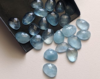 Natural Aquamarine Round aaa Quality Cabochon Rose Cut 8 mm 1 Pcs