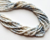 Blue Opal Beads, Blue Opal Faceted Rondelles, Peru Blue Opal Israeli Beads, Blue Opal Necklace, 3.5mm- 5.5mm, 13 Inch Strand