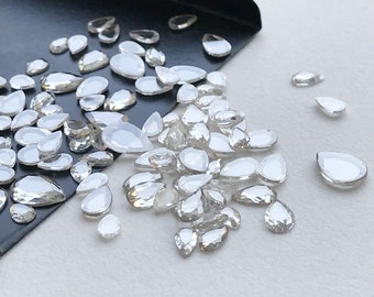 Pear Cut Champagne Moissanite Diamonds – Loose Faceted Gems, 3 Cts (3x5mm - 4x6mm)