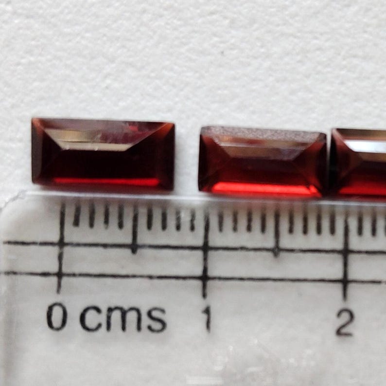 5x8mm - 5x13mm Approx. Garnet Emerald Cut Stone, Natural Faceted Garnet Stones, Loose Garnet For Jewelry (10Cts To 20Cts Options)- ADG143 image 9