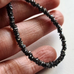 2.5-3mm Black Raw Diamond Rings, Beautiful Bangle Cut, Loose Rough Diamond, Rough Diamond Rings, Unique Bangle Cut (3.5IN To 7IN) - APKJ16
