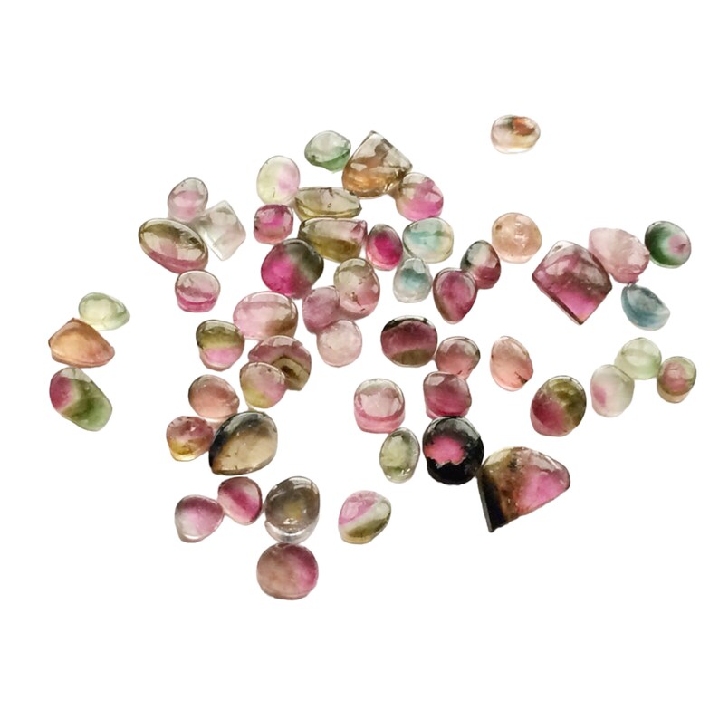 4-6mm Watermelon Tourmaline Plain Slices, 5 CTW Loose Watermelon Tourmaline Gemstones, Tourmaline For Jewelry, KS3186 image 6