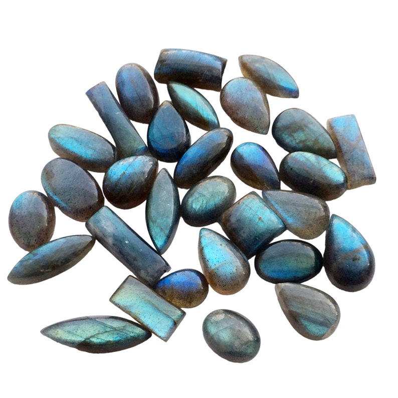 13-25mm Labradorite Plain Cabochons, Labradorite Flat Back Mix Cabochon, Labradorite Gemstones For Jewelry 5Pcs To 10pcs Options NNP662 image 5