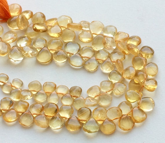 ❤SALE❤9562 ファントム シトリン シェル パーツ 10～12mm シトリンプレーンハートブリオレット、天然シトリンプレーン