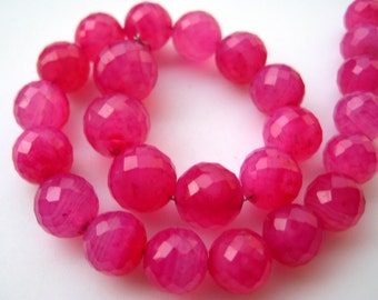 7mm Pink Chalcedony Faceted Rondelle Beads, Chalcedony Rondelle For Jewelry, Chalcedony For Necklace 8.5 Inch Strand, 24 Pieces