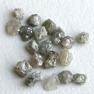 4-7mm Grey Rough Diamond, Loose Grey Raw Diamond, Uncut Diamond, Conflict Free Grey Rough Diamonds For Jewelry (2CTs To 10Cts) - DS3316