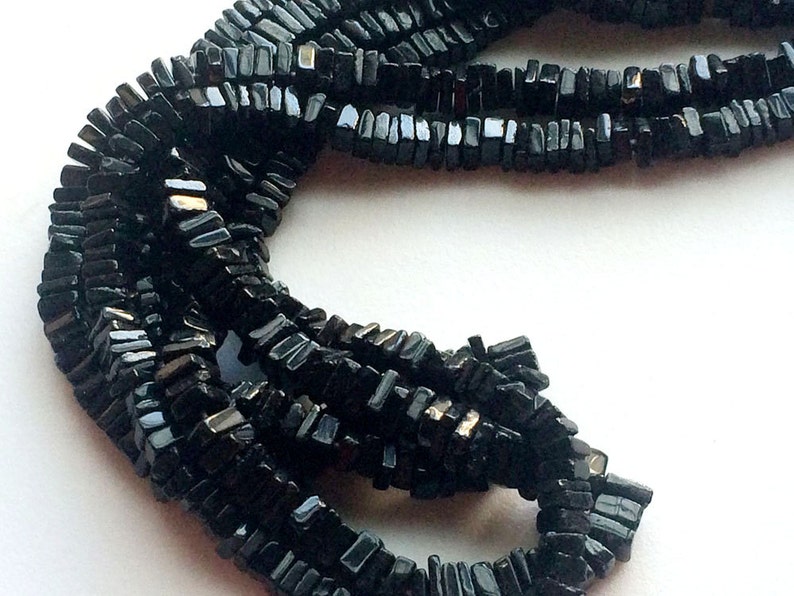 5-6mm Black Spinel Square Heishi Cut Beads Black Spinel - Etsy