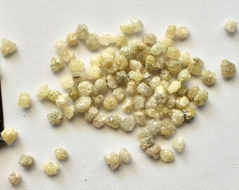 Diamante bruto amarelo de 2,5 a 4,5 mm, diamante bruto amarelo, diamante bruto solto, diamante amarelo livre de conflitos para joias (1 ct a 10 ct)