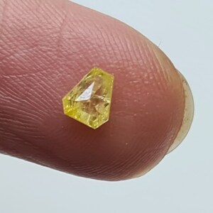 Yellow Shield Diamond, Natural Yellow Diamond Shield For Ring, Loose Diamond Shield Pendant, Diamond Shield for Engagement Rings, 4.8x4.3mm image 9