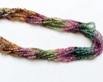 2.5mm Multi Tourmaline Faceted Rondelle Beads, 13 Inches Multi Tourmaline For Jewelry, Multi Tourmaline Beads (1ST To 5ST Options) - RAMA31