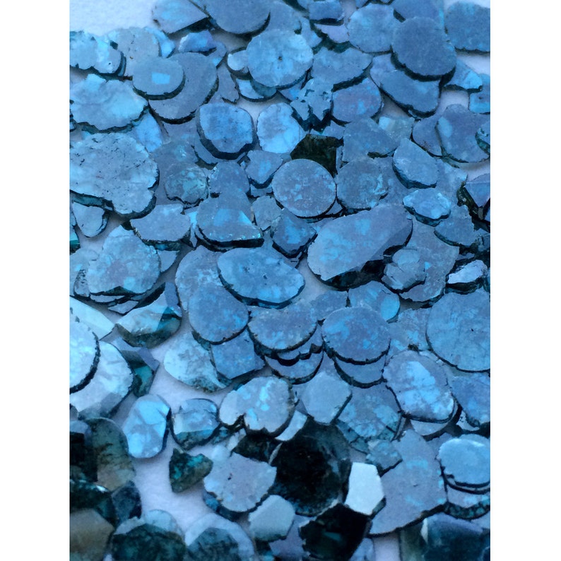 4-5mm Blue Diamond Faceted Slices, Beautiful Blue Diamond Polki Slice, Blue Diamond Slices For Jewelry 0.5Cts To 2Cts Option VIC42 image 4