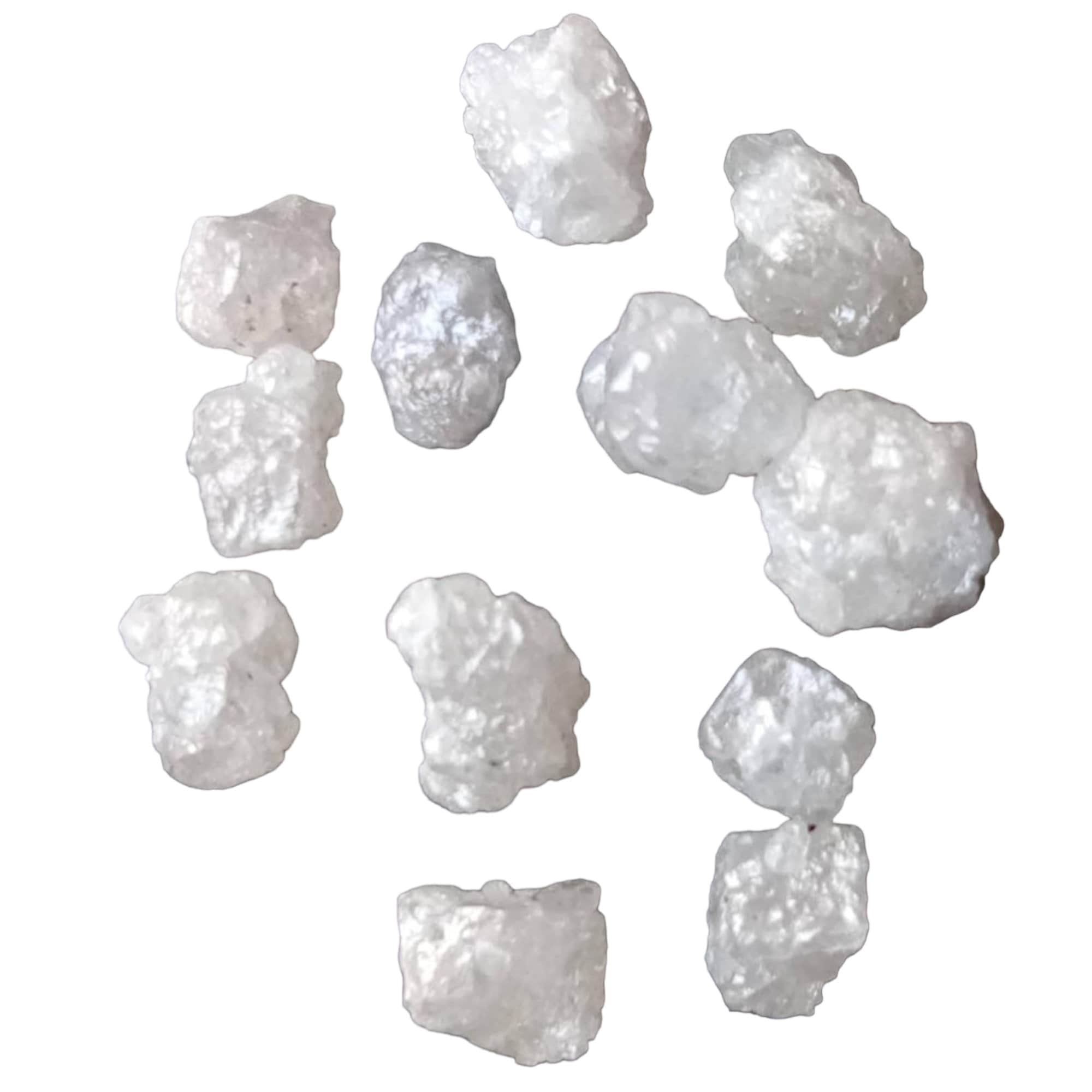Lot 10 Pièces Diamants Bruts 4-5mm - Couleurs Mélangées (blanc, Jaune, Gris, Rouge, Noir) - 5 Carats