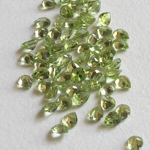 3x5mm Peridot Pear Cut Stone Lot, Natural Pointed Back Pear Faceted Peridot, Loose Peridot Gemstone, 10 Pieces Peridot For Jewelry - ANG80